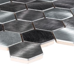Mozaika metalowa SK 86559 Srebrna Hexagon