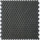Mozaika szklana S 92918 czarna hexagonalna