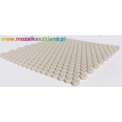 Mozaika szklana S 92925 beżowa hexagonalna